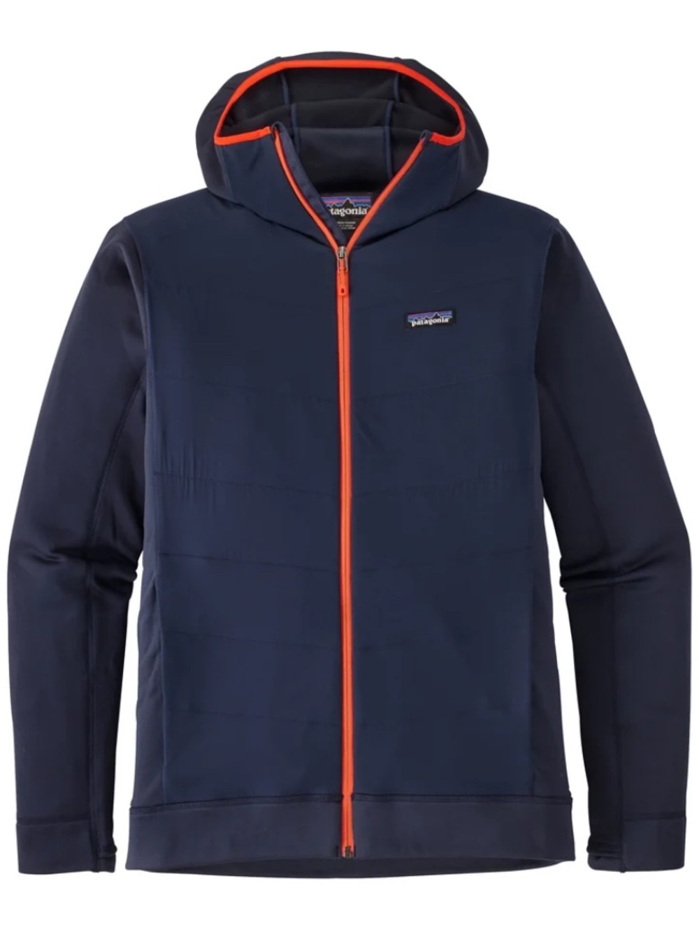 Patagonia Men's Medium Navy Hooded Jacket Trim Crosstrek Hybrid Hoody